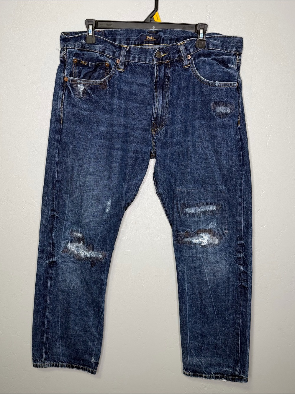 Polo Ralph Lauren Men’s Distressed Varick Slim Straight Jean TAILORED - Picture 1 of 15